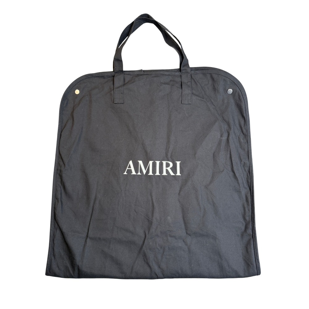AMIRI Garment Bag Mens Womens OS Black Canvas Travel Suit Cover Designer Logo